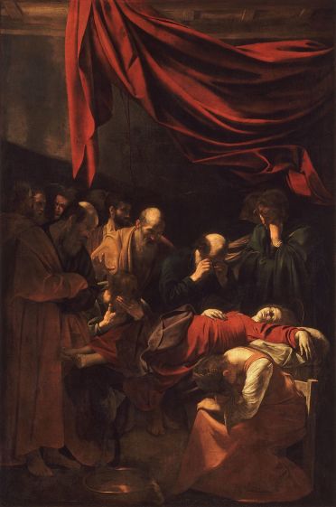 Death of the Virgin by Caravaggio in the Louvre in Paris