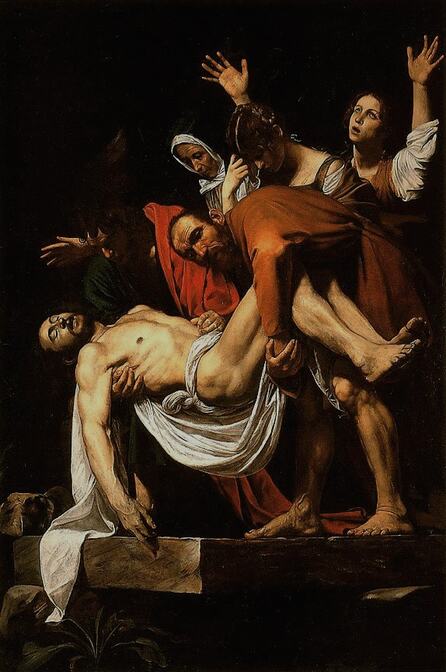 The Entombment of Christ by Caravaggio in the Vatican Museums in Rome