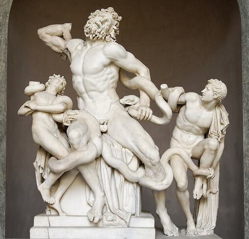 Laocoon and His Sons in the Vatican Museums in Rome