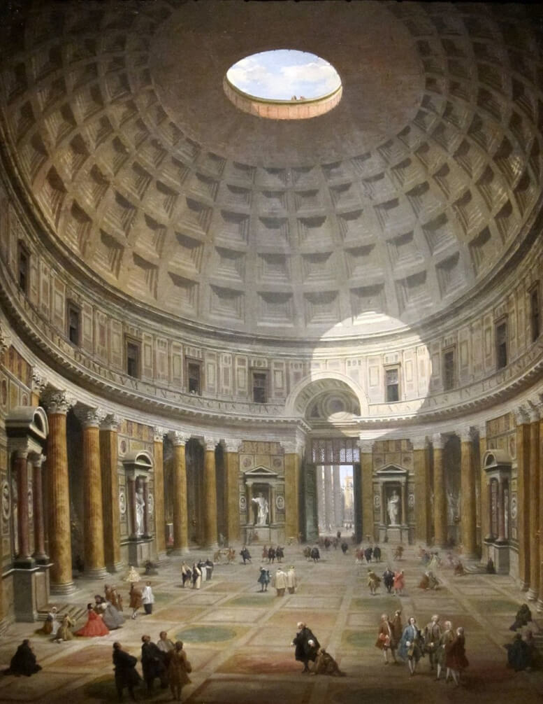 Interior of the Pantheon by Giovanni Paolo Panini in the Cleveland Museum of Art
