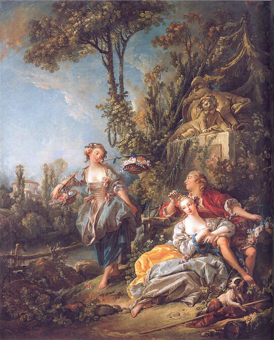 Lovers in a Park in a Park by François Boucher in the Timken Museum of Art in San Diego
