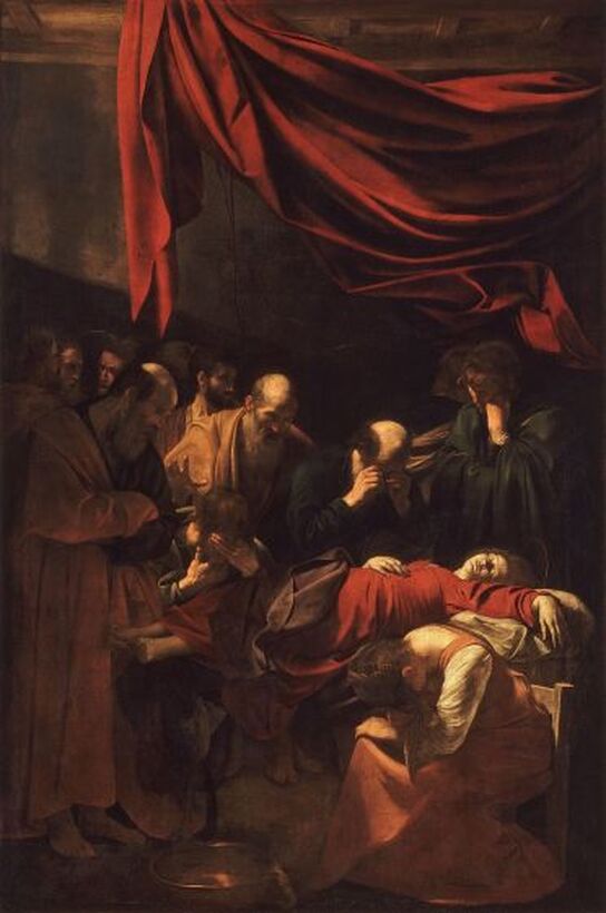 Death of a VIrgin by Caravaggio in the Louvre in Paris
