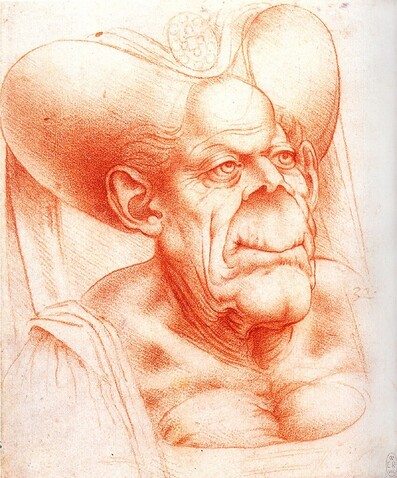 Grotesque Head (1480-1510) by Leonardo da Vinci