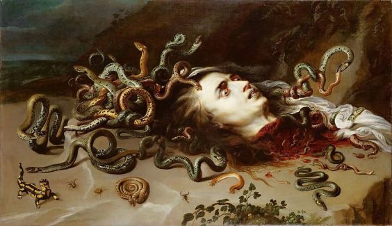 Head of Medusa by Peter Paul Rubens in the Kunsthistorisches Museum in Vienna