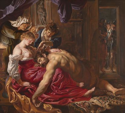 Samson and Delilah by Peter Paul Rubens in the National Gallery in London