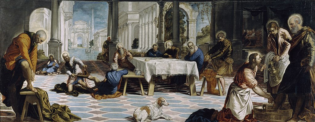 The Washing of the Feet by Tintoretto in the Prado Museum in Madrid