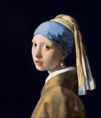 Girl with a Pearl Earring by Johannes Vermeer in the Mauritshuis in Den Haag