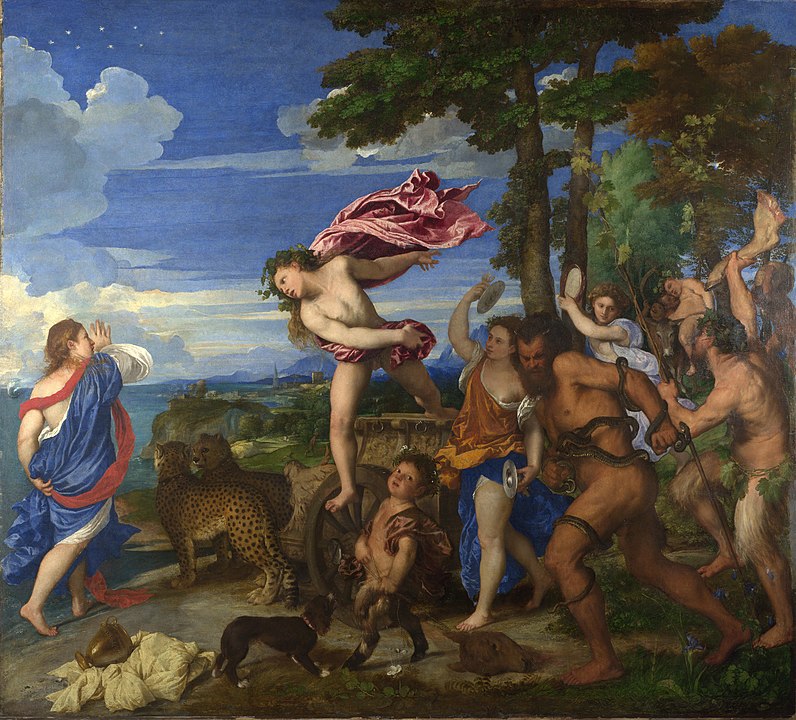Bacchus and Ariadne by Titian in the National Gallery in London