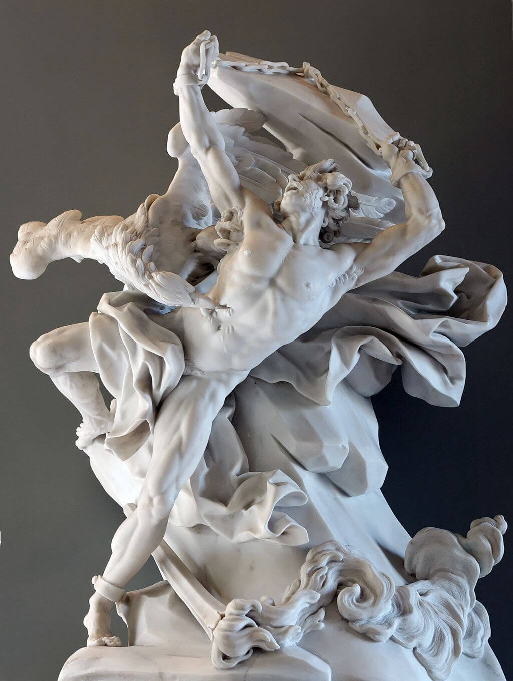 Prometheus Bound by Nicolas-Sebastien Adam in the Louvre Museum in Paris