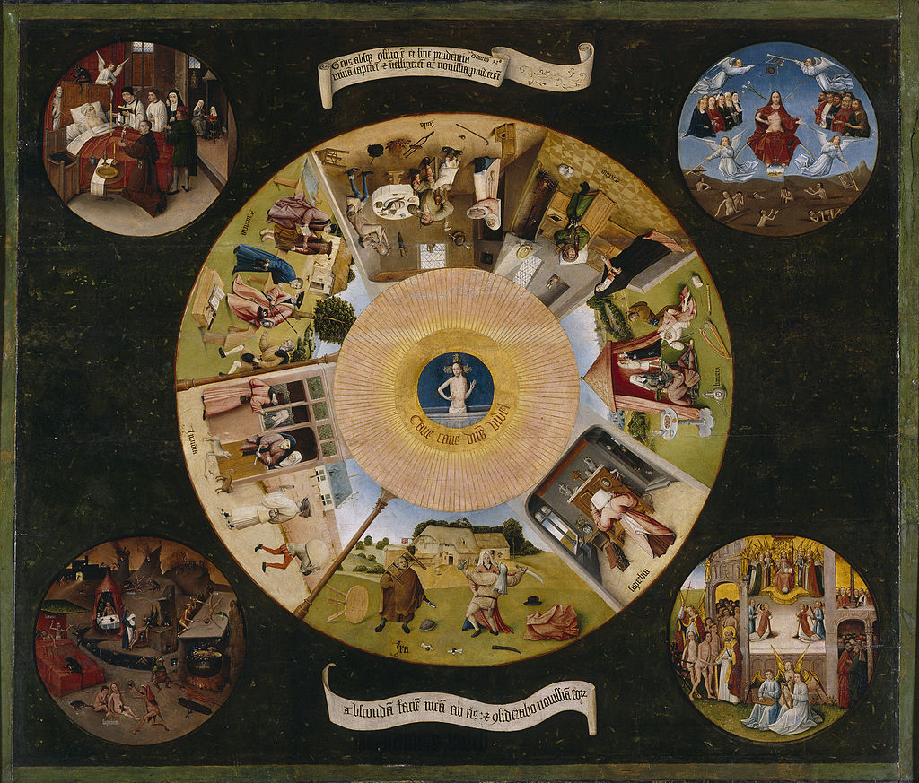 The Seven Deadly Sins and the Four Last Things by Hieronymus Bosch in the Prado Museum in Madrid