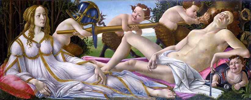 Venus and Mars by Sandro Botticelli in the National Gallery in London