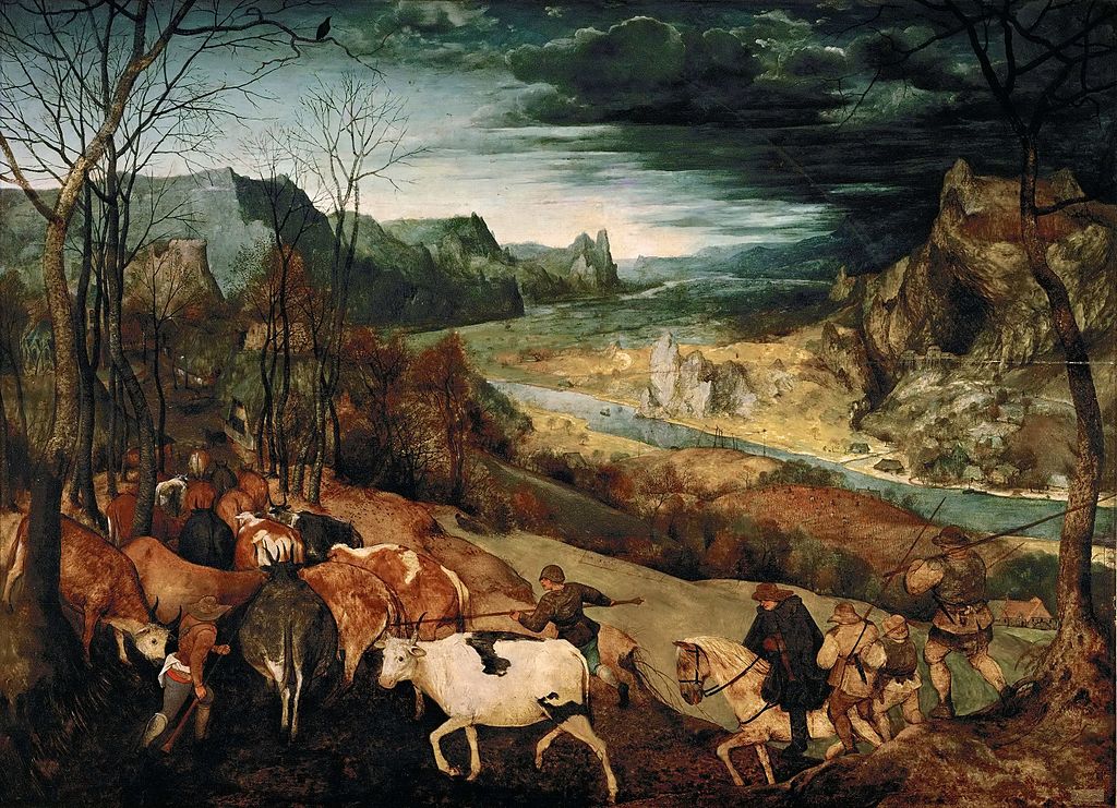 The Return of the Herd by Pieter Bruegel the Elder in the Kunsthistorisches Museum in Viennare