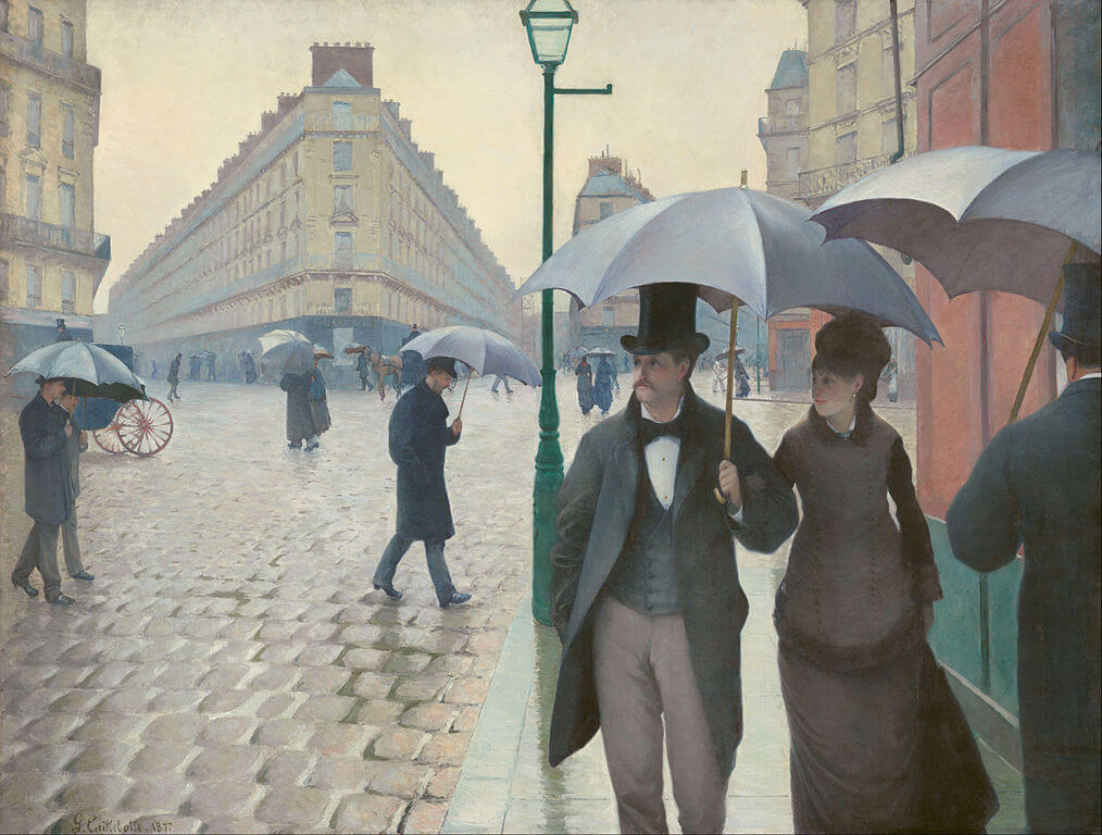 Paris Street; Rainy Day by Gustave Caillebotte in The Art Institute of Chicago