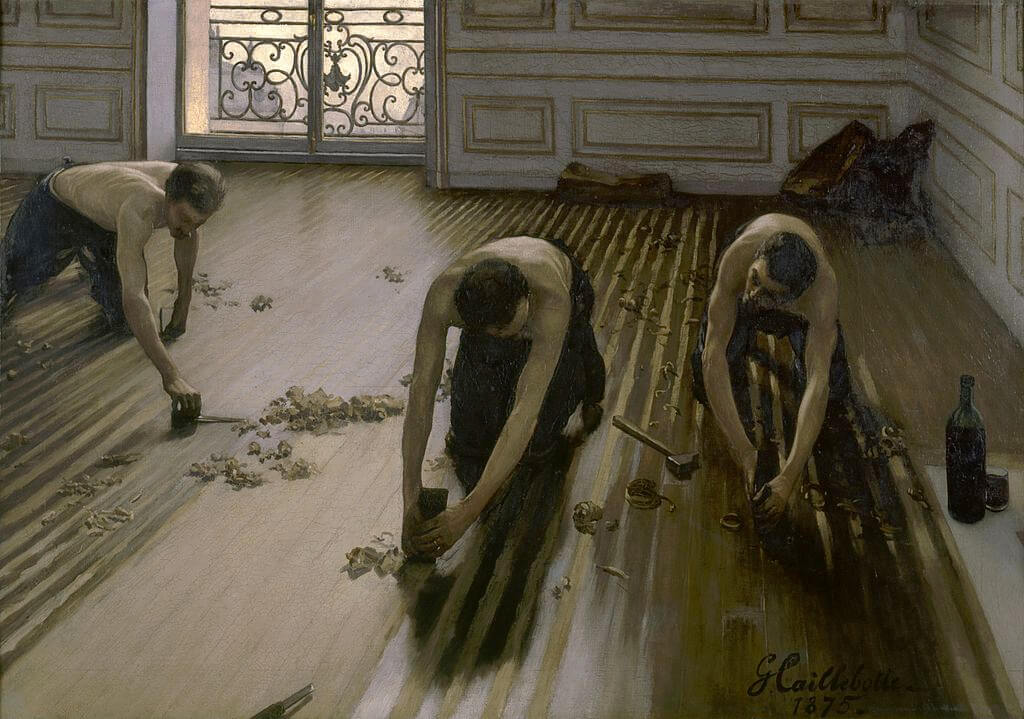The Floor Scrapers by Gustave Caillebotte in the Musee d'Orsay in Paris