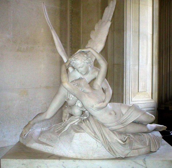 Souvenirs of France Psyche Revived by Cupids Kiss Louvre Museum 