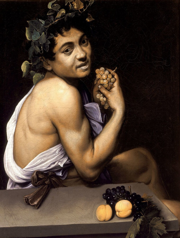 Young Sick Bacchus by Caravaggio in the Galleria Borghese in Rome