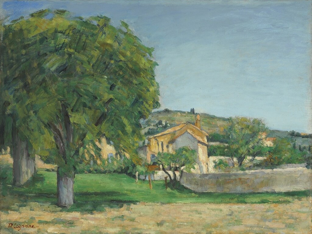 Chestnut Trees at the Jas de Bouffan Farm (c. 1876) by Paul Cezanne