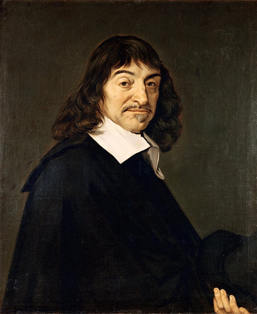Portrait of René Descartes, copy after Frans Hals in the Louvre in Paris