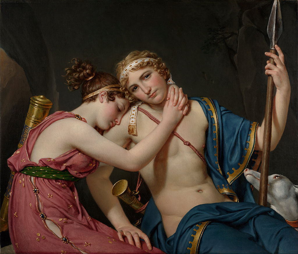 The Farewell of Telemachus and Eucharis by Jacques-Louis David in the J. Paul Getty Museum in Los Angeles