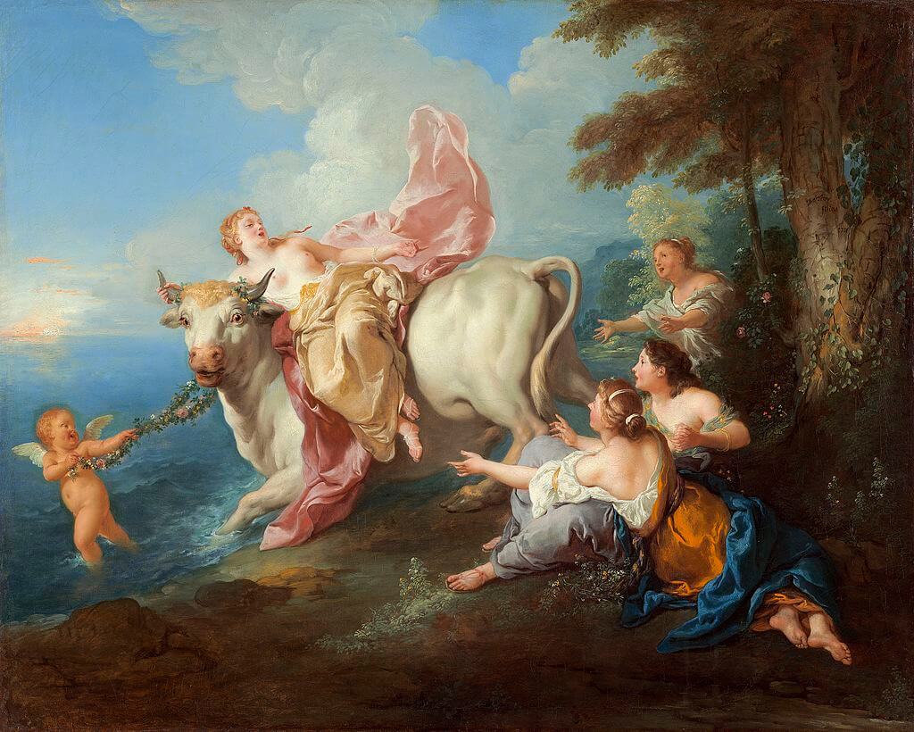 The Abduction of Europa by Jean-Francois de Troy in the National Gallery of Art in Washington, DC