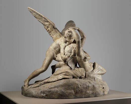 Plaster Model for second version of Pysche Revived by Cupid's Kiss by Antonio Canova