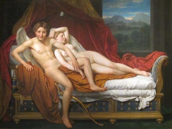 Cupid and Psyche by Jacques-Louis David in the Cleveland Museum of Art