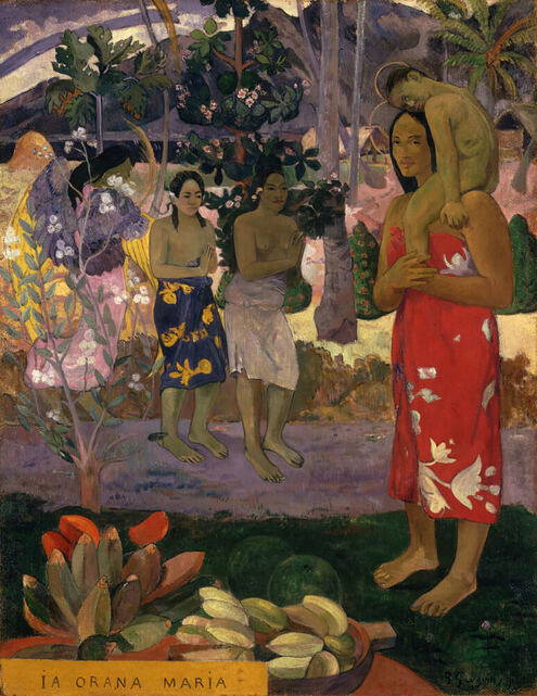 Hail Mary by Paul Gauguin in the Metropolitan Museum of Art in New York