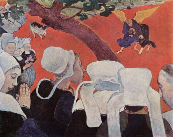 Vision after a Sermon by Paul Gauguin in the Scottish National Gallery in Edinburgh