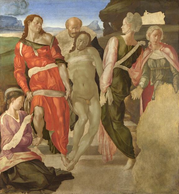 The Entombment by Michelangelo in the National Gallery in London