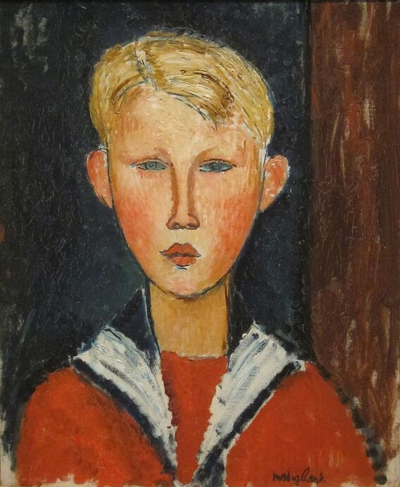 The Blue-Eyed Boy by Amedeo Modigliani in the San Diego Museum of Art