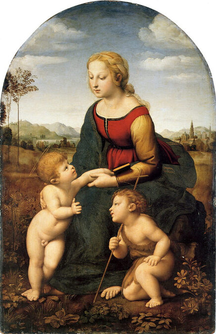 La Belle Jardinière by Raphael in the Louvre Museum in Pars