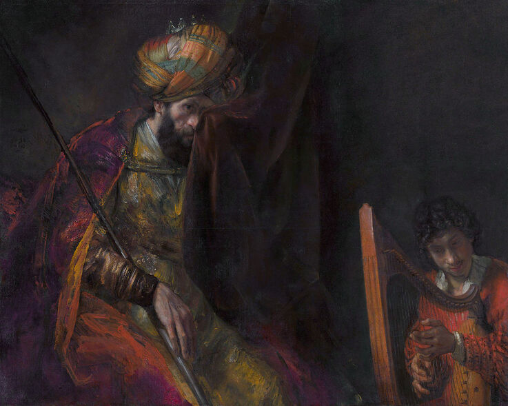 Saul and David by Rembrandt in the Mauritshuis in The Hague