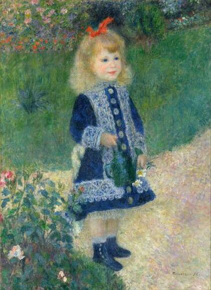 A Girl with a Watering Can by Pierre-Auguste Renoir in the National Gallery of Art in Washington, DC