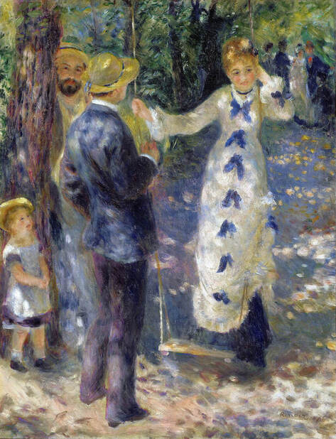 The Swing by Pierre-Auguste Renoir in the Musee d'Orsay in Paris