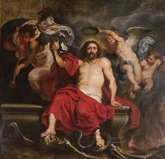 Christ Triumphant over Sin and Dead by Peter Paul Rubens in the Liechtenstein Museum in Vienna