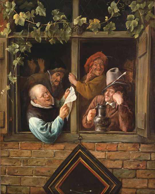 Rhetoricians at the Window by Jan Steen in the Philadelphia Museum of Art