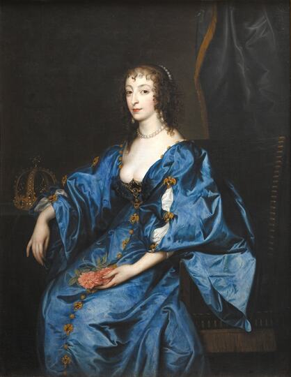 Queen Henrietta Maria of England by Anthony van Dyck in the Statens Museum for Kunst