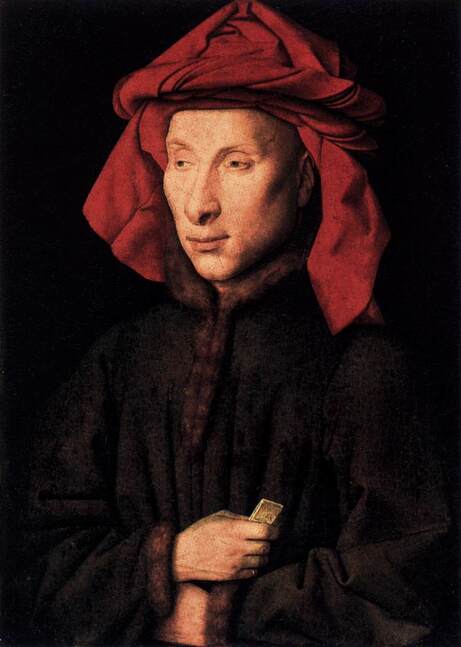 Portrait of Giovanni Arnolfini by Jan van Eyck in the Gemäldegalerie in Berlin