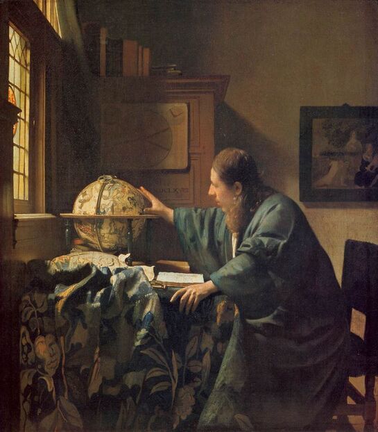 The Astronomer by Johannes Vermeer in the Louvre Museum in Paris