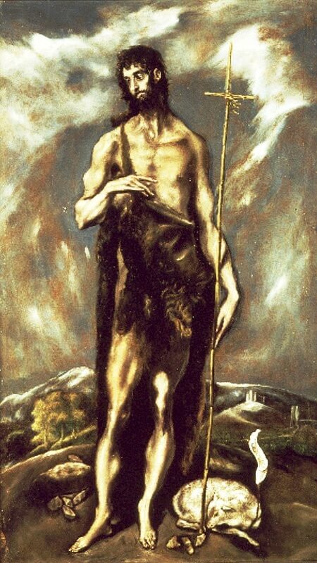 Saint John the Baptist by El Greco in the Museu de Belles Arts de València