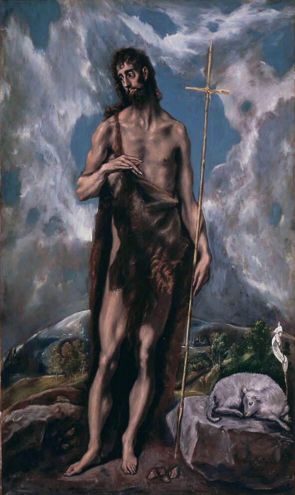 Saint John the Baptist by El Greco in the Legion of Honor Museum in San Francisco
