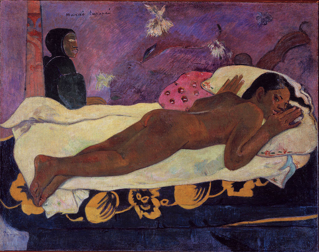 Spirit of the Dead Watching (Manao Tupapau) by Paul Gauguin in the Albright-Knox Art Gallery in Buffalo