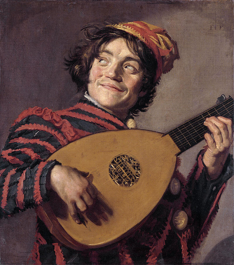 The Lute Player by Frans Hals in the Louvre Museum in Paris