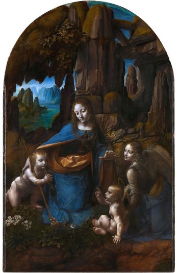 Virgin of the Rocks by Leonardo Leonardo da Vinci in the National Gallery in London