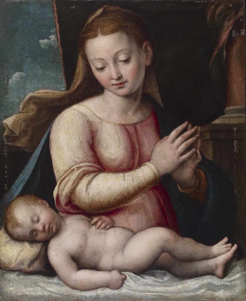 Madonna Adoring the Child (c. 1600) by Barbara Longhi in the Walters Art Museum