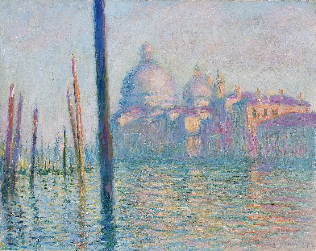 Nice Oil painting Claude Monet The Grand Canal of Venice impressionism view 