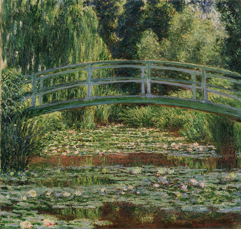 The Japanese Footbridge and the Water Lily Pool, Giverny by Claude Monet in the Philadelphia Museum of Art