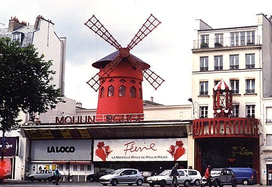 Moulin Rouge in Paris by daylight
