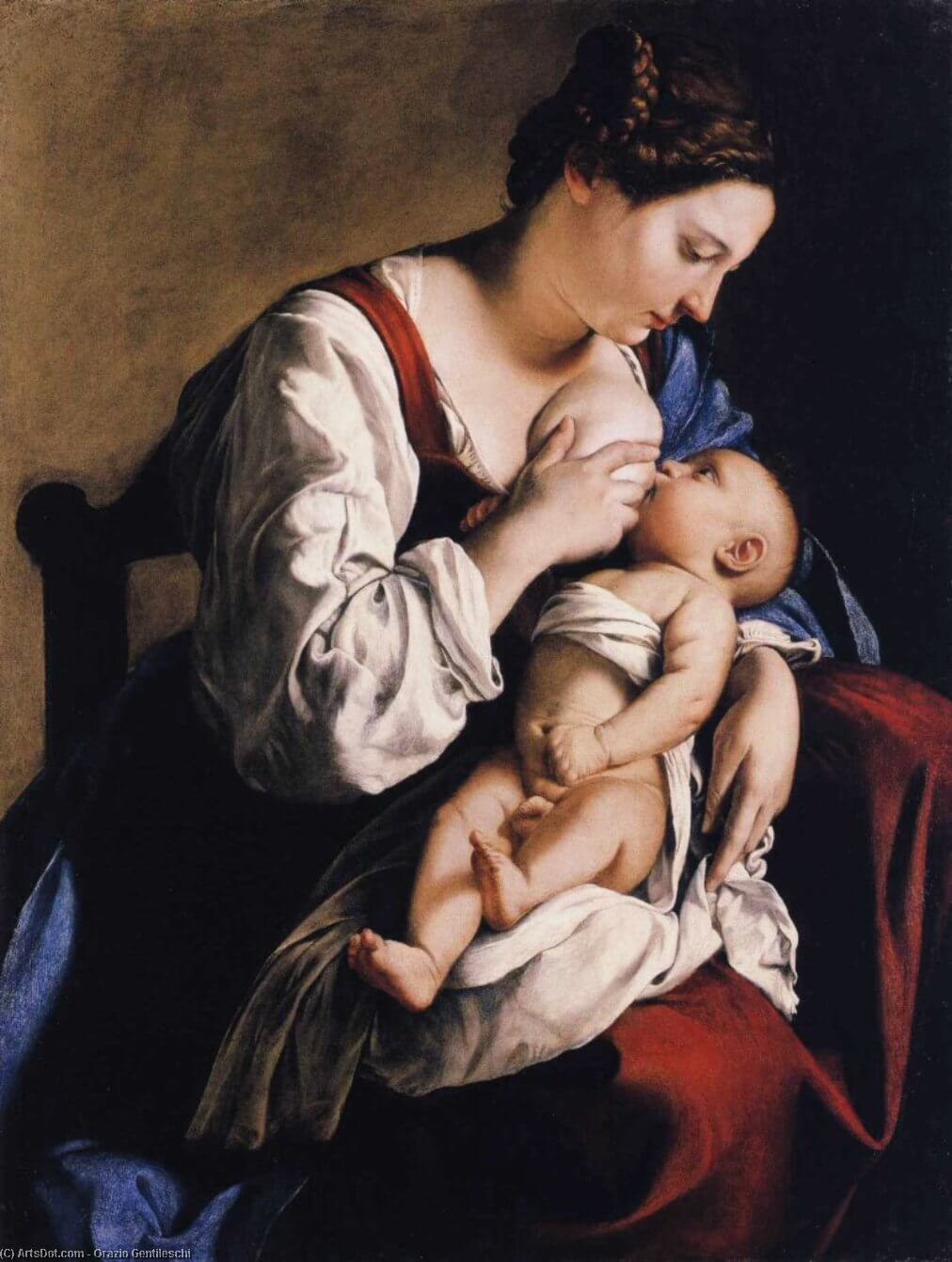 Madonna and Child (1609) by Orazio Gentileschi