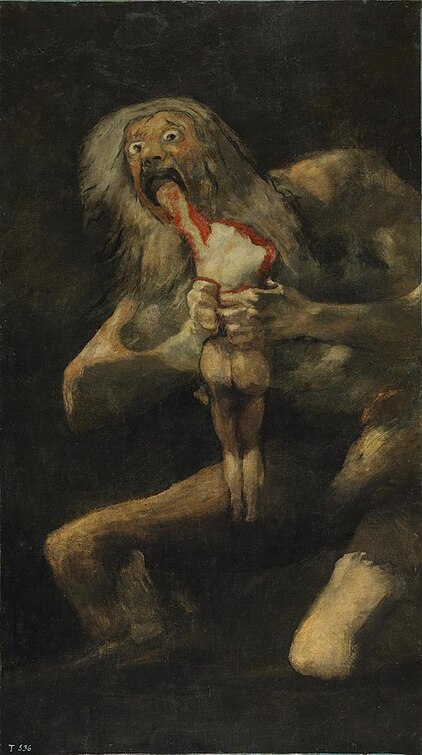 Saturn Devouring His Son by Francisco Goya in the Prado Museum in Madrid